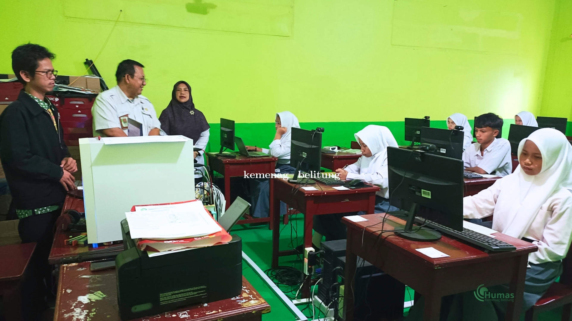 Kemenag Belitung Monitoring Pelaksanaan ANBK di MA Daarul Arofah