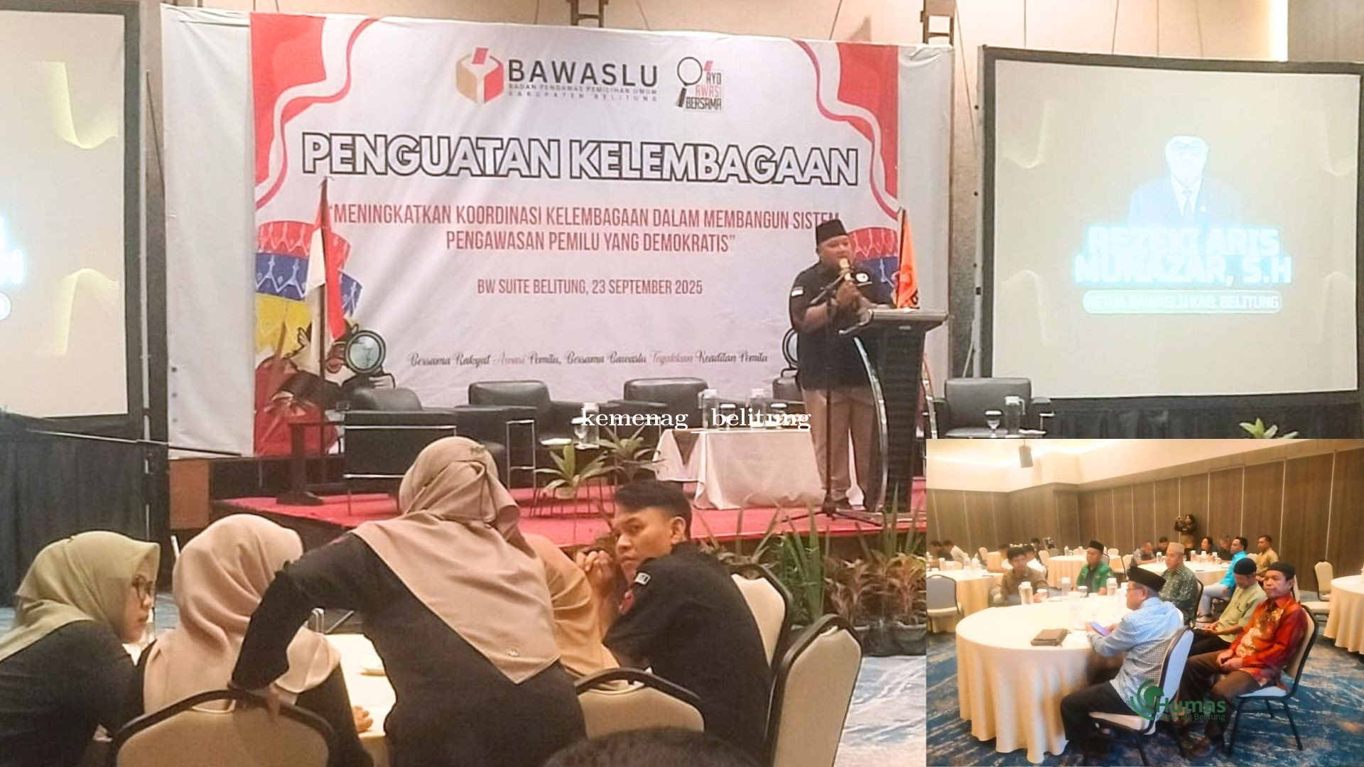 Kemenag Belitung Dukung Penguatan Kelembagaan Pengawasan Pemilu Demokratis Bersama Bawaslu