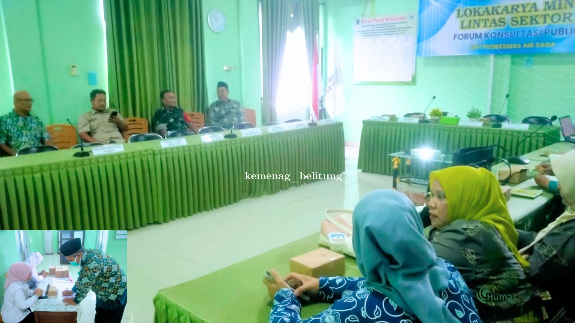 Kepala Kemenag Belitung Hadiri Lokakarya Mini Lintas Sektor Puskesmas Air Saga