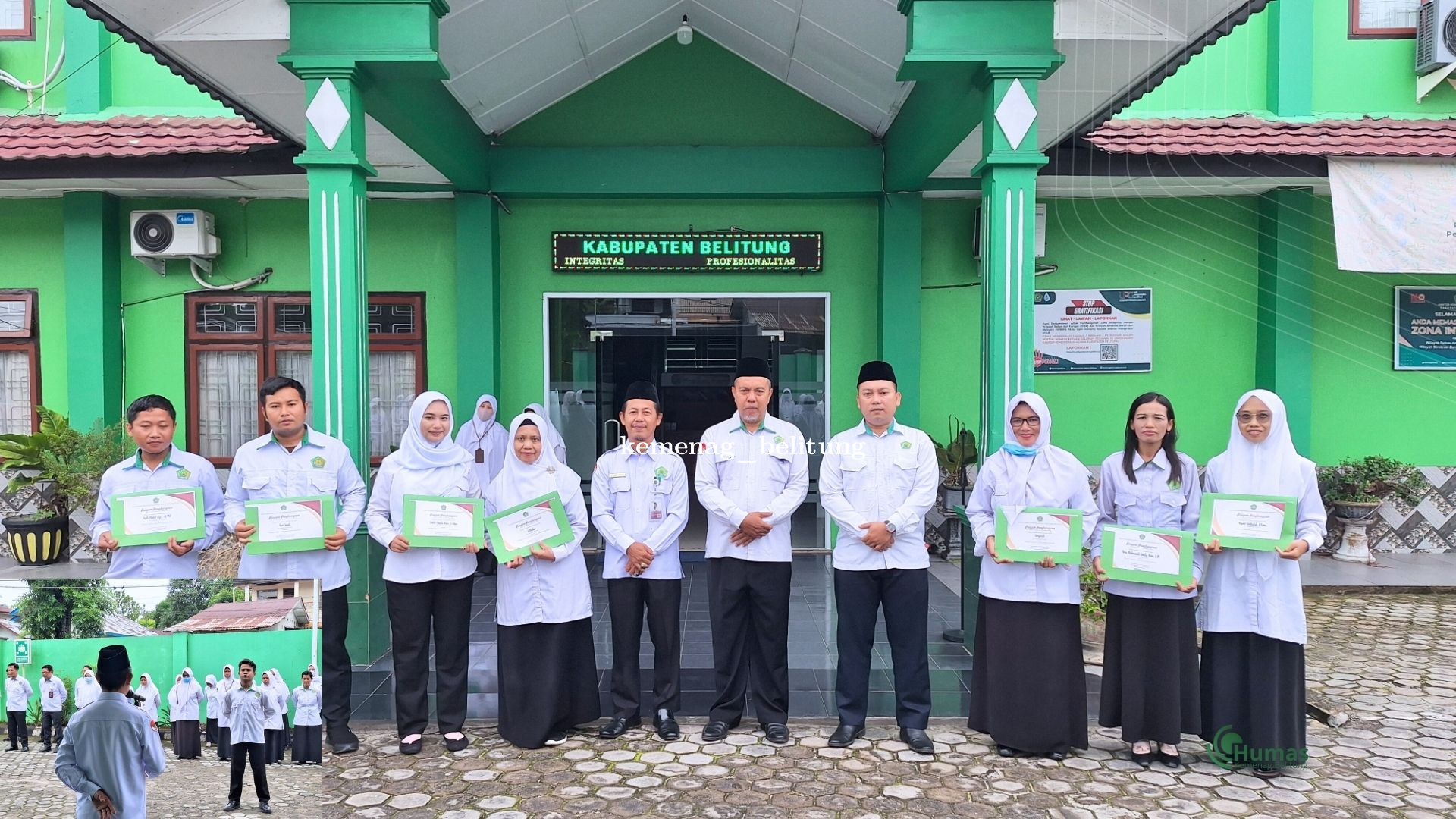 Basmalah Awali Pekan, Apel Kemenag Belitung: Merawat Disiplin & Apresiasi Pegawai Teladan Triwulan 4