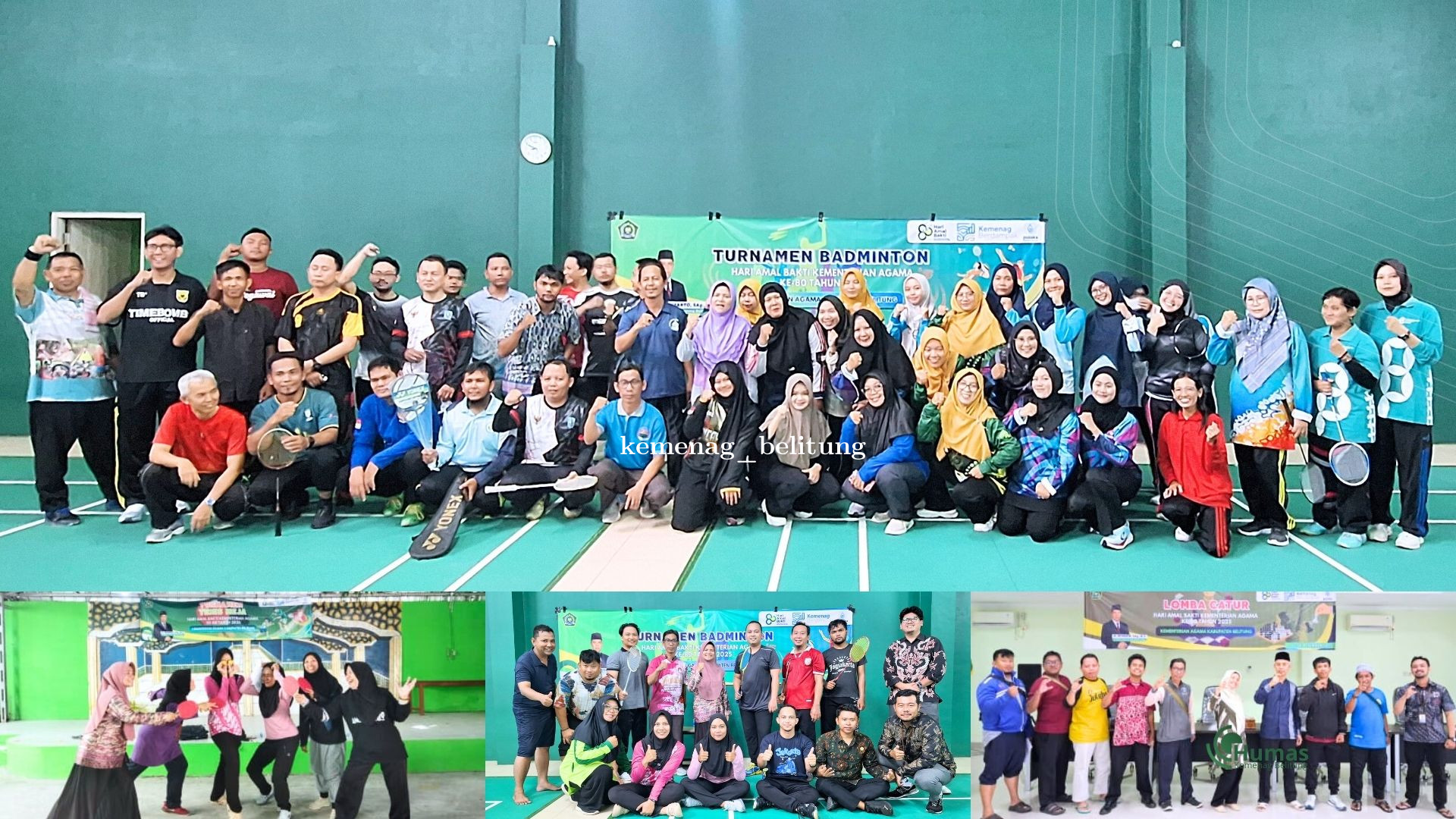 Semarak HAB ke-80 Kemenag, Kemenag Belitung Gelar Lomba Olahraga dan Catur Antar Pegawai Kemenag