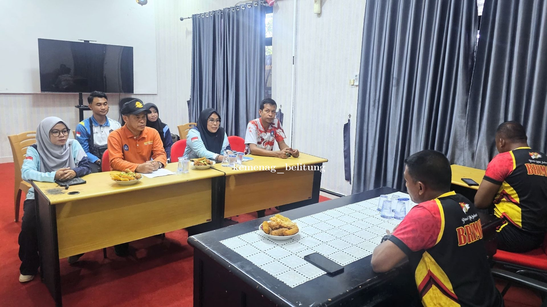 Jelang LDKS, Kepala MAN 1 Belitung Lakukan Audiensi ke Mako Brimob Belitung