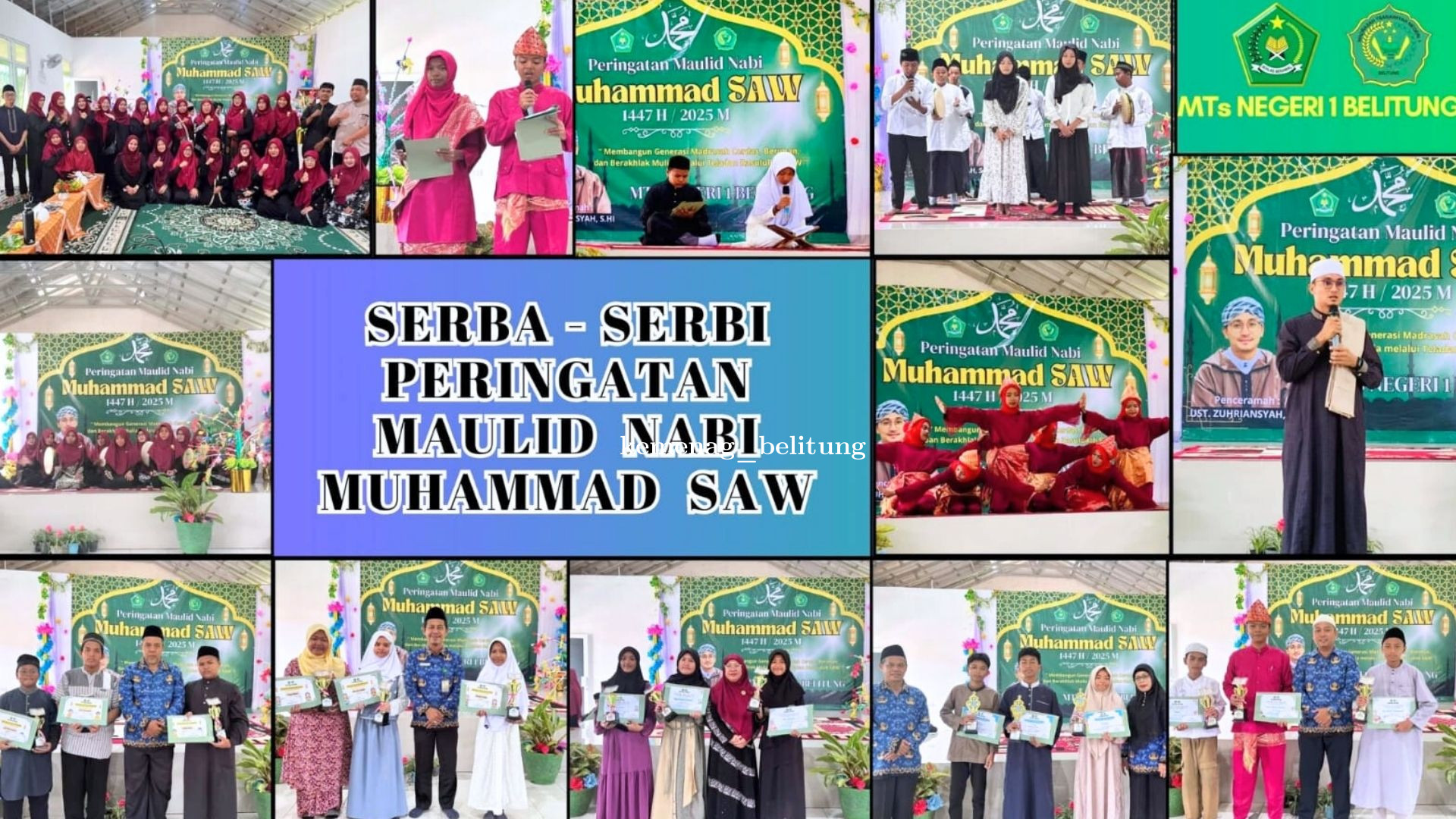 Meriah dan Khidmat, MTsN 1 Belitung Gelar Peringatan Maulid Nabi Muhammad SAW 1447 H
