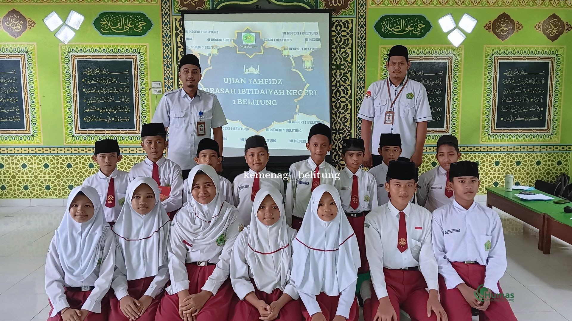 Murid kelas Enam MIN 1 Belitung Laksanakan Ujian Tahfizh Juz 30