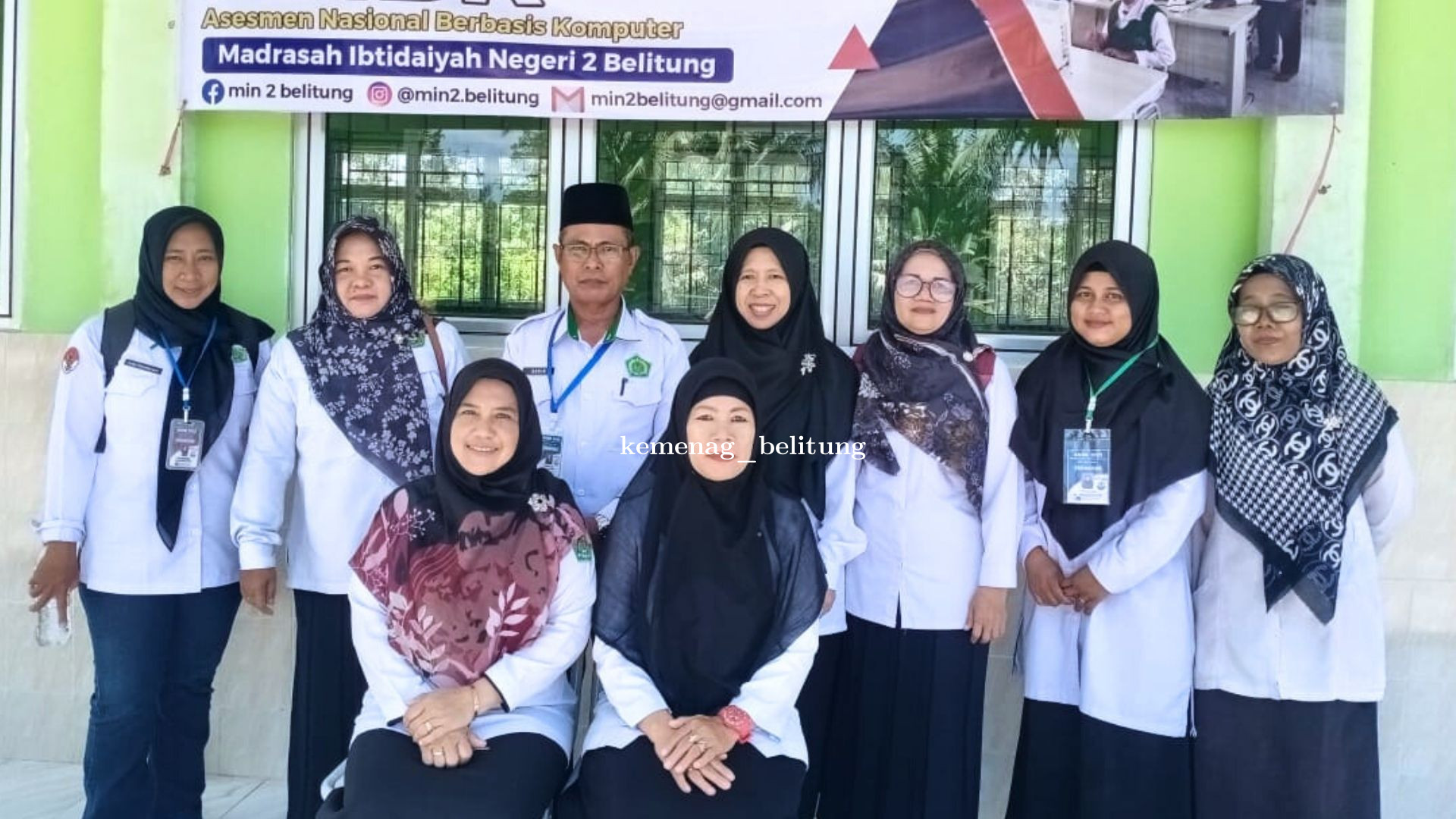 Siswa-siswi MIN 2 Belitung Ikuti ANBK Hari Kedua di SMP Negeri 1 Membalong