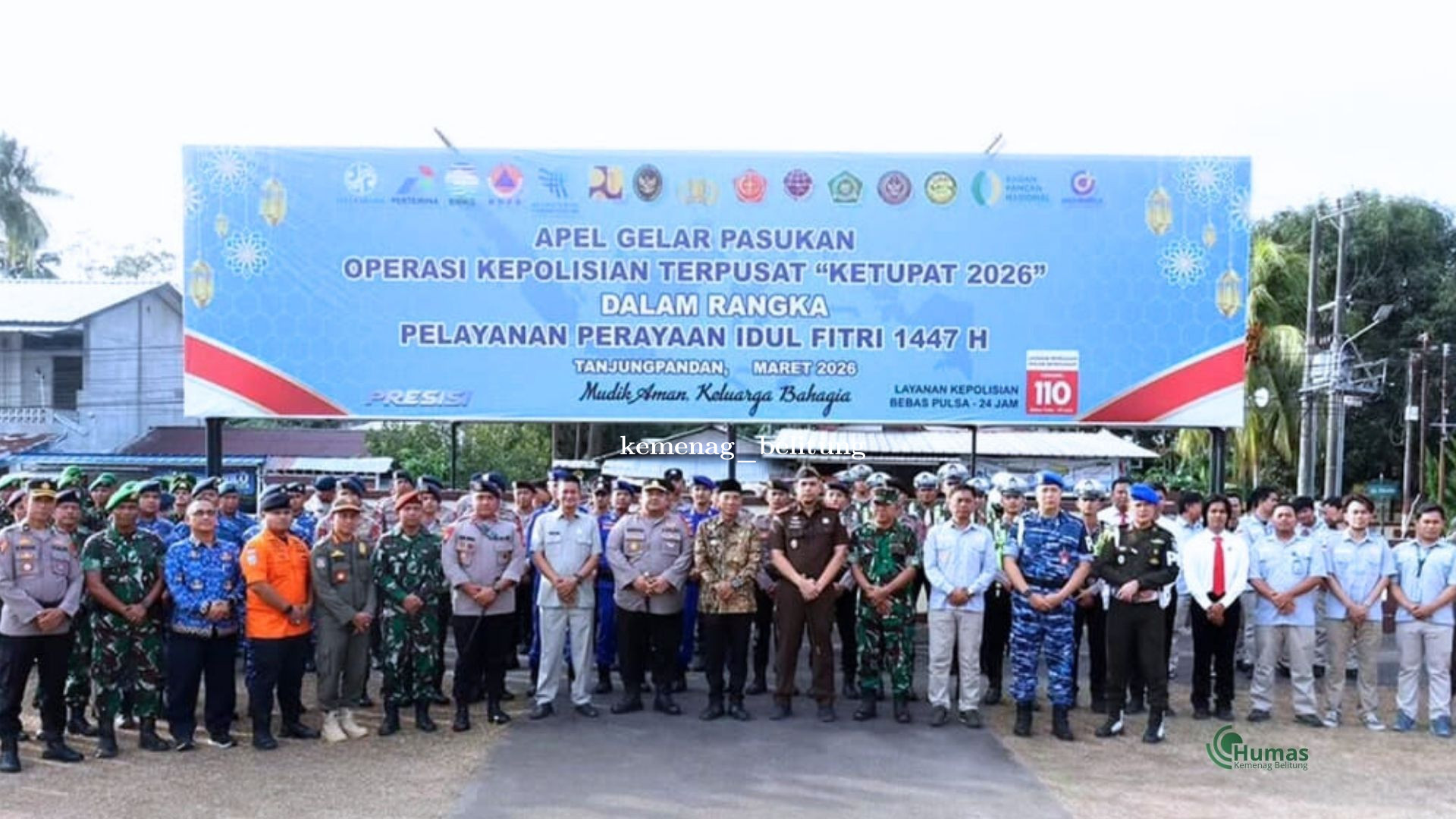 Kemenag Belitung Hadiri Apel Gelar Pasukan Operasi Ketupat Menumbing 2026