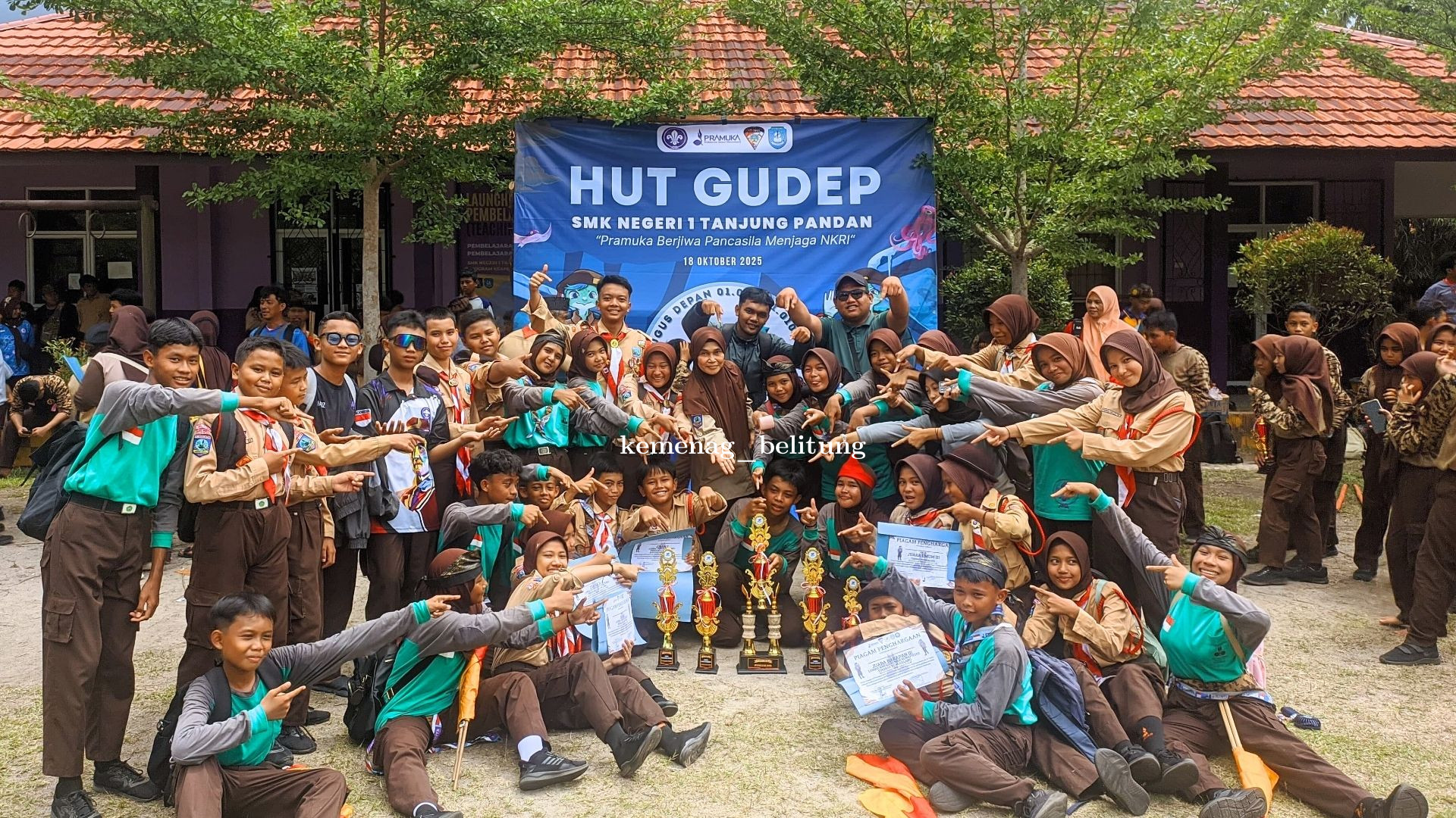 Gudep Pramuka MTsN 1 Belitung Borong Prestasi pada HUT ke-35 SMK Negeri 1