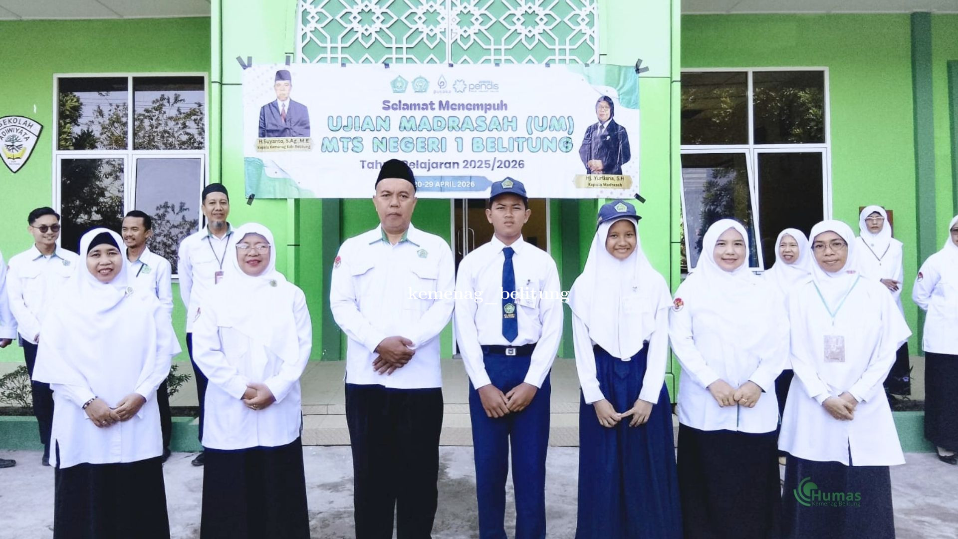 Ujian Madrasah MTsN 1 Belitung Resmi Dibuka, Kakan Kemenag Tekankan Kejujuran