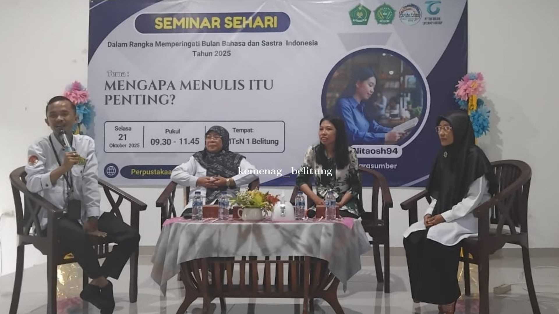 Menulis Itu Penting! MTsN 1 Belitung Gelar Seminar Sehari Peringati Bulan Bahasa