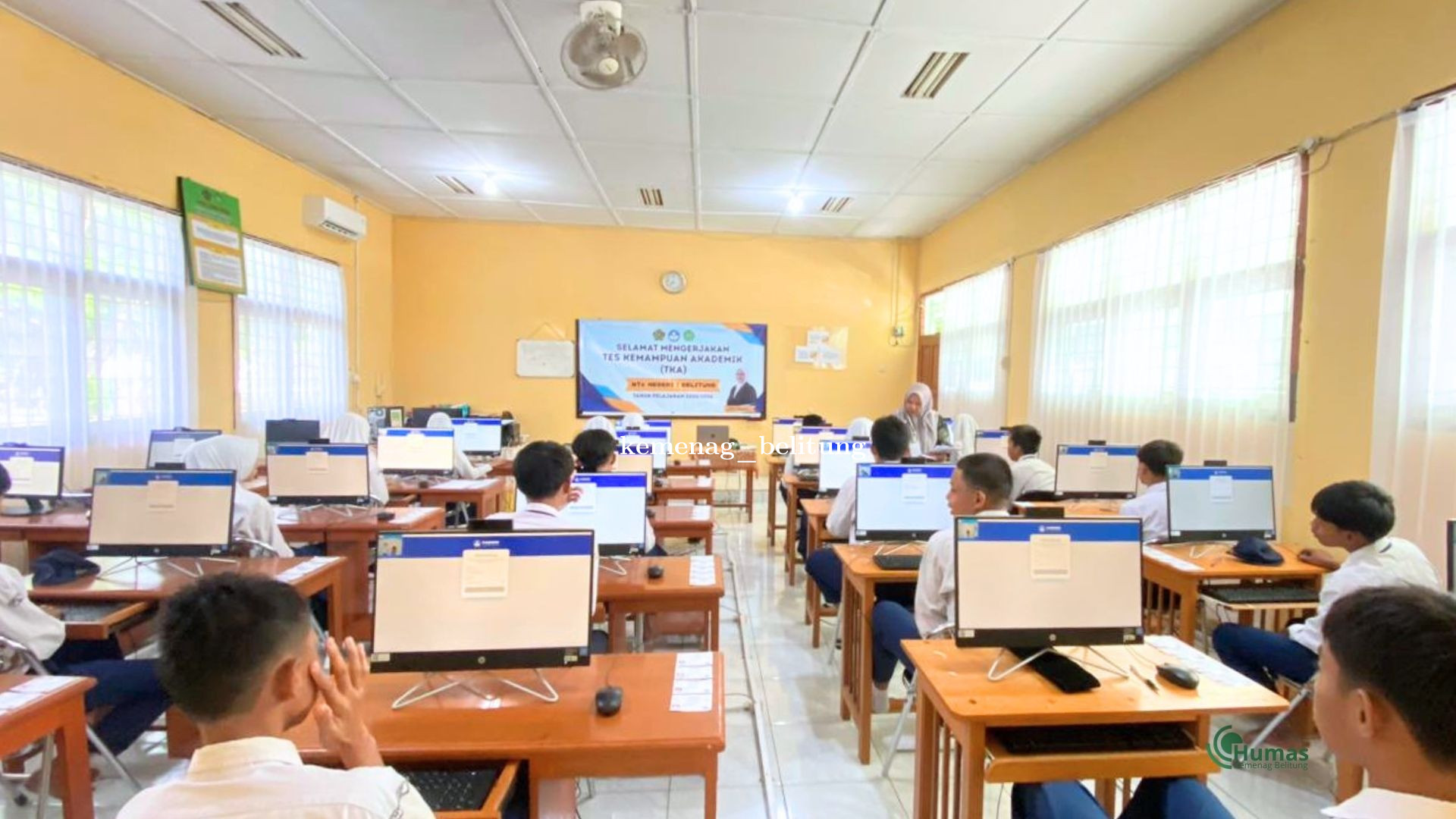 96 Siswa MTsN 1 Belitung Ikuti Tes Kemampuan Akademik Tahun 2026