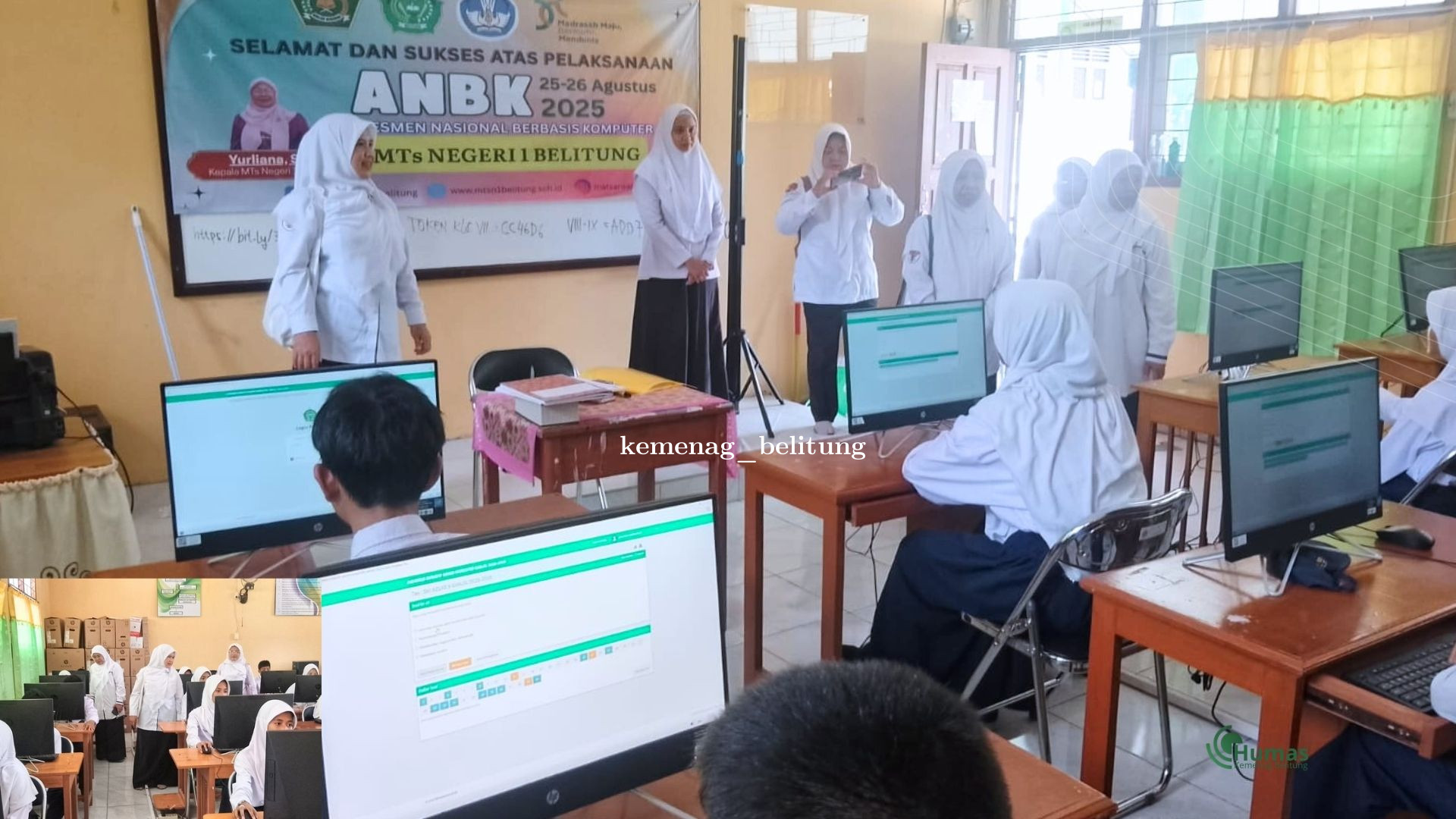 Plt. Kasi Penmad Kemenag Belitung Lakukan Monev Pelaksanaan ASAS Ganjil TP 2025/2026 MTsN 1 Belitung