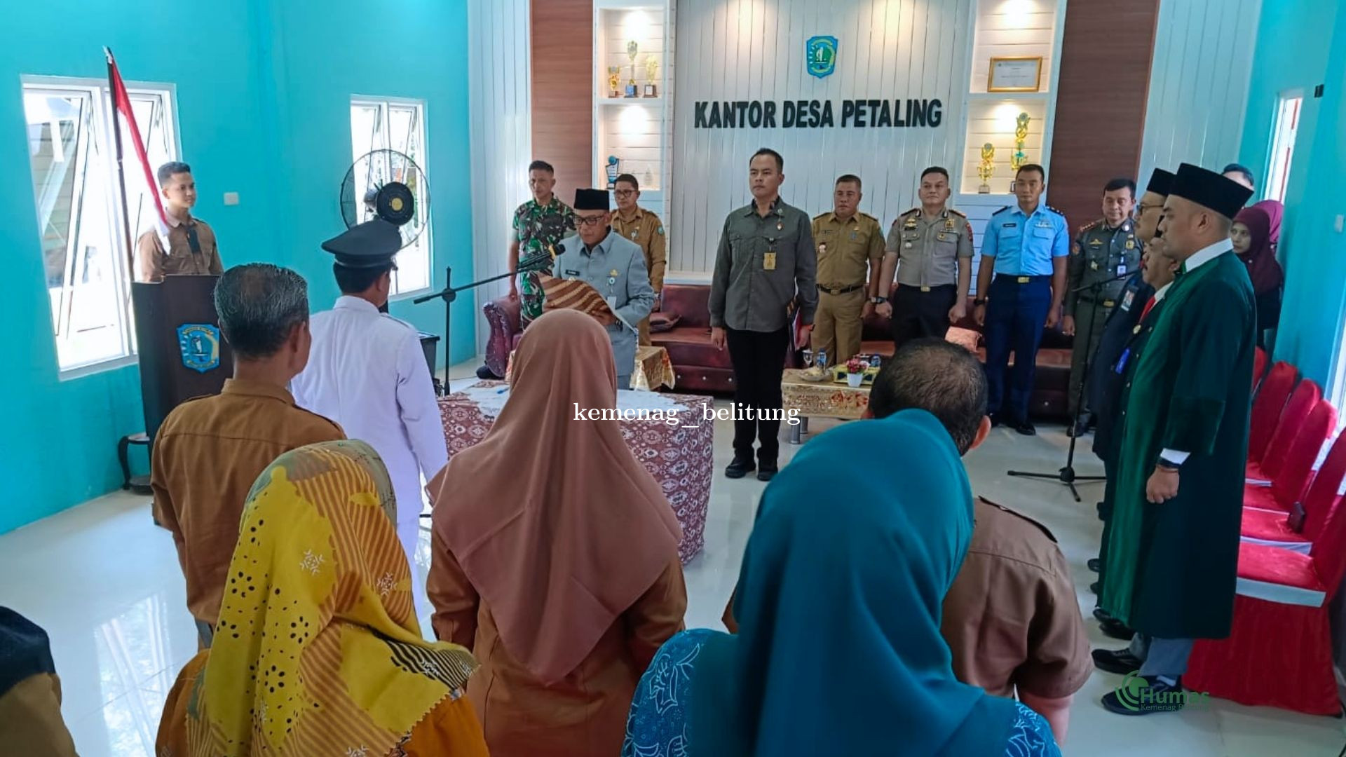 Pelantikan Kades Petaling Selat Nasik, Kemenag Belitung Perkuat Pembinaan Keagamaan Desa