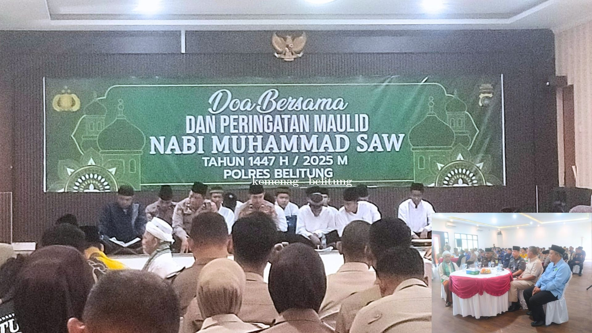 Plt. Kepala Kemenag Belitung Hadiri Peringatan Maulid Nabi Muhammad SAW di Polres Belitung