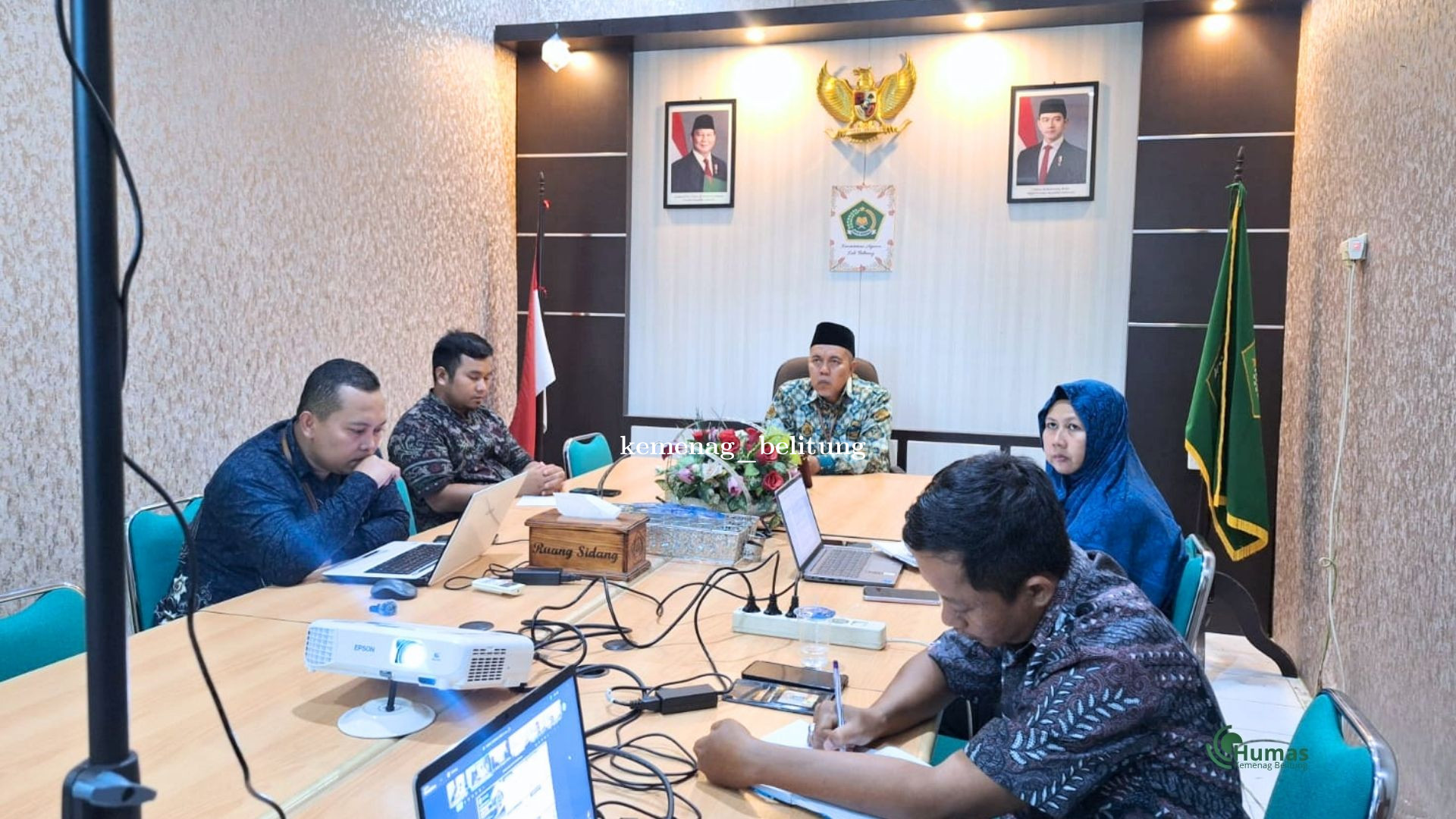 Ikuti Bedah LKE Area 6 via Zoom, Kemenag Belitung Tingkatkan Kualitas Pelayanan Publik