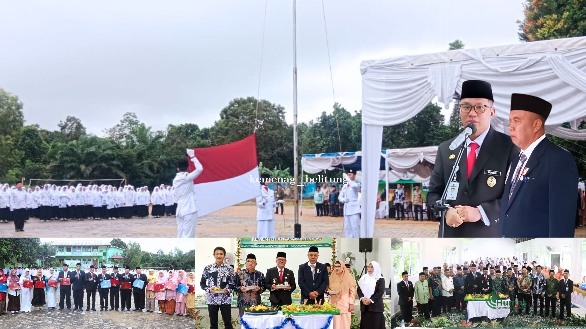 Semangat Kerukunan di HAB ke-80, Kemenag Belitung Gelar Upacara dan Tasyakuran
