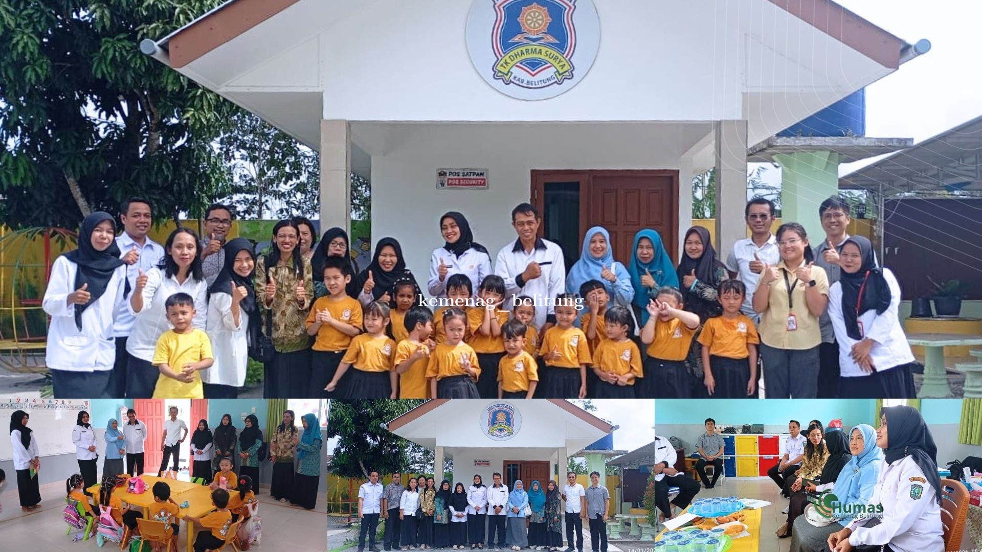 Perkuat Sinergi PAUD, Kemenag dan Disdikbud Belitung Kunjungi TK Dharma Surya Nava Dhammasekha