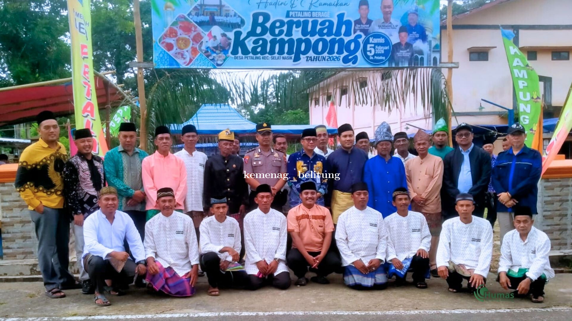 Harmoni Adat & Agama, Kakan Kemenag dan Wakil Bupati Belitung Meriahkan Beruah Kecamatan Selat Nasik