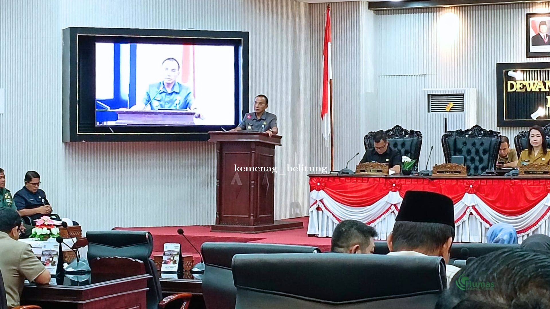 Kemenag Belitung Hadiri Paripurna DPRD, Dukung Sinergi Pemda dan Desa