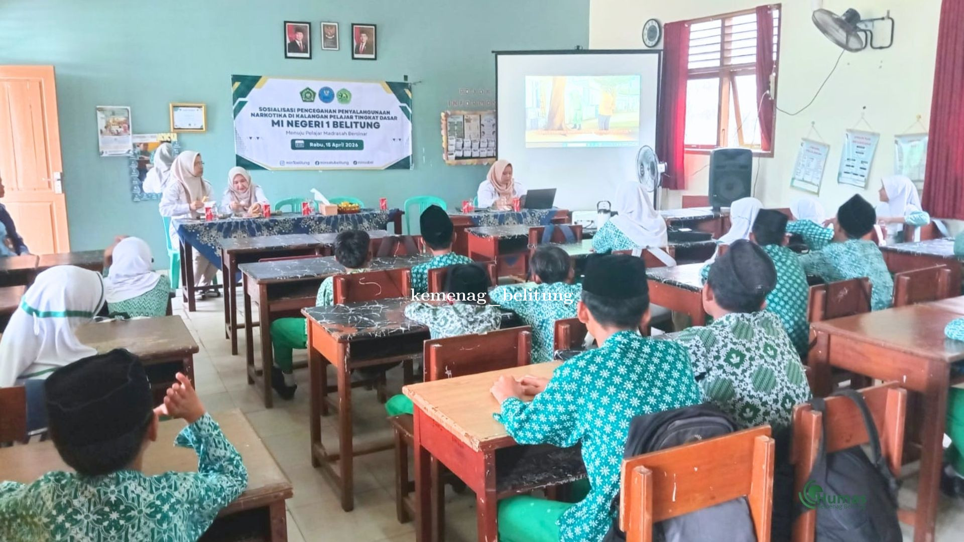 Tanamkan Kesadaran Sejak Dini, BNN Belitung Edukasi Bahaya Narkoba di MIN 1 Belitung