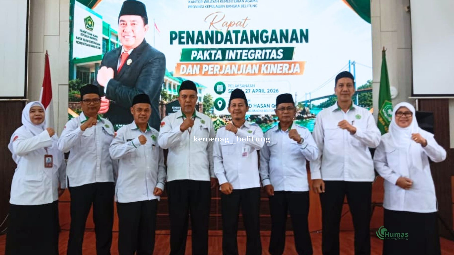 Hadiri Rapat Kanwil, Kemenag Belitung Teken Komitmen Kinerja 2026