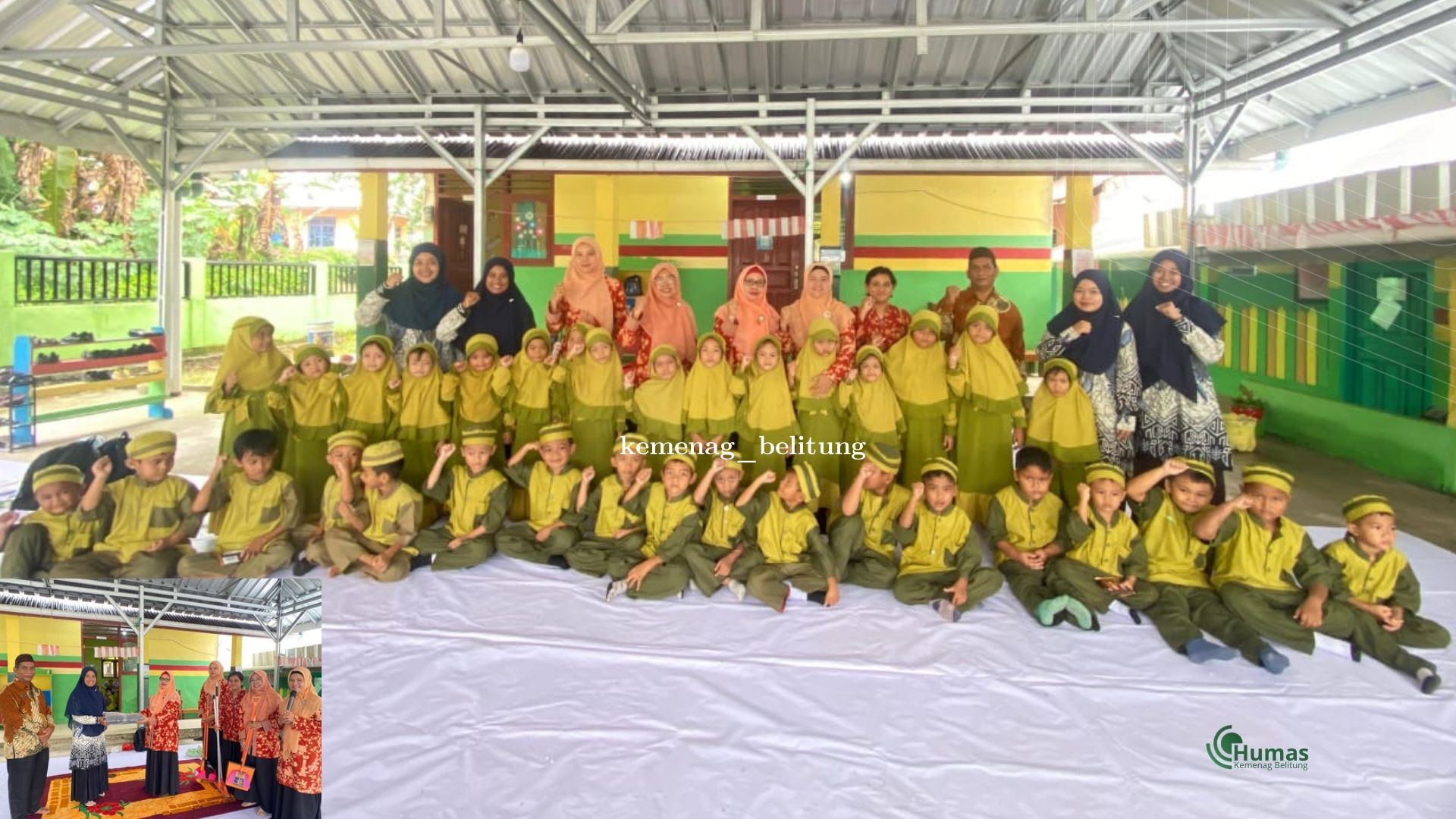 DWP Kantor Kemenag Belitung Gelar Bakti Sosial dan DWP Mengajar di RA Nurul Huda Badau