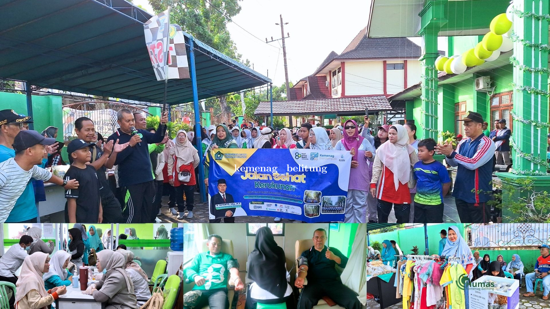 Merajut Kerukunan & Kepedulian, Kemenag Belitung Semarakkan HAB ke-80 dengan Jalan Sehat Kerukunan