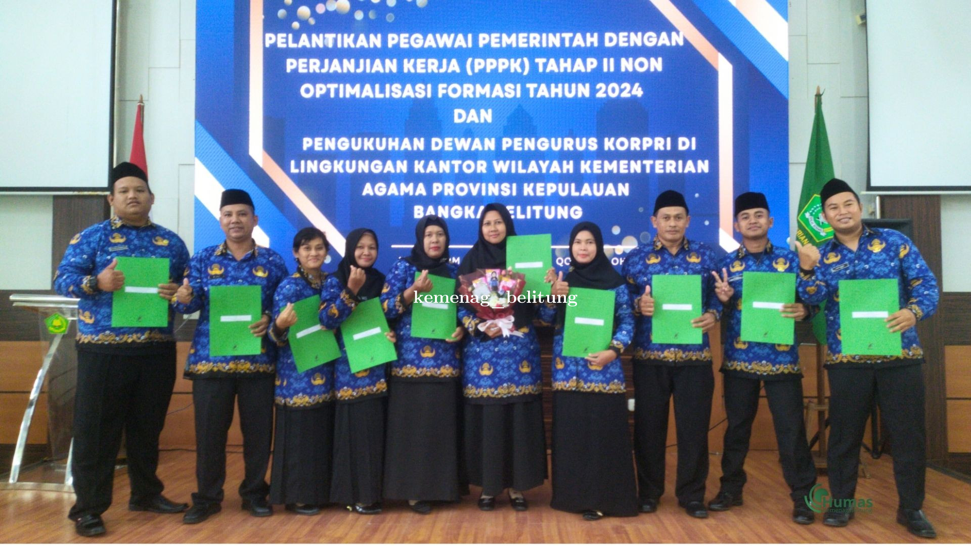 Dari Pengabdian Jadi Pengangkatan: 10 PPPK Baru Kemenag Belitung Resmi Dilantik Menteri Agama RI
