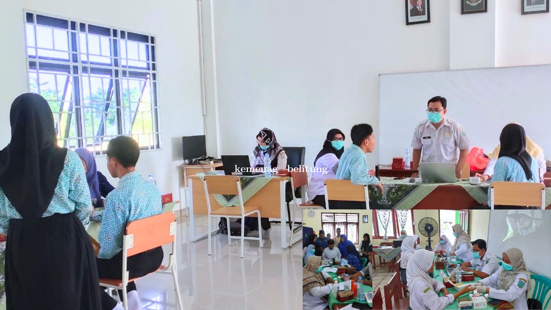 MAN 1 Belitung Gelar Skrining Kesehatan Rutin Bersama Puskesmas Air Saga