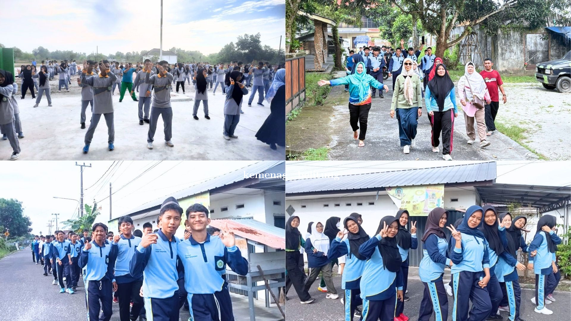 Semarak Jumat Sehat MAN 1 Belitung: Jalan Santai & Senam Ceria Warnai Pagi di Dua Kampus