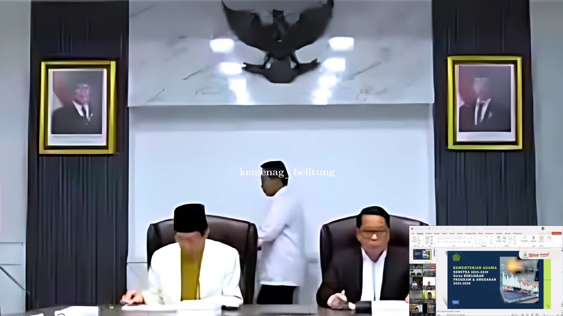 Plt. Kepala Kantor Kemenag Belitung Ikuti Rapat Virtual Bersama Menteri Agama