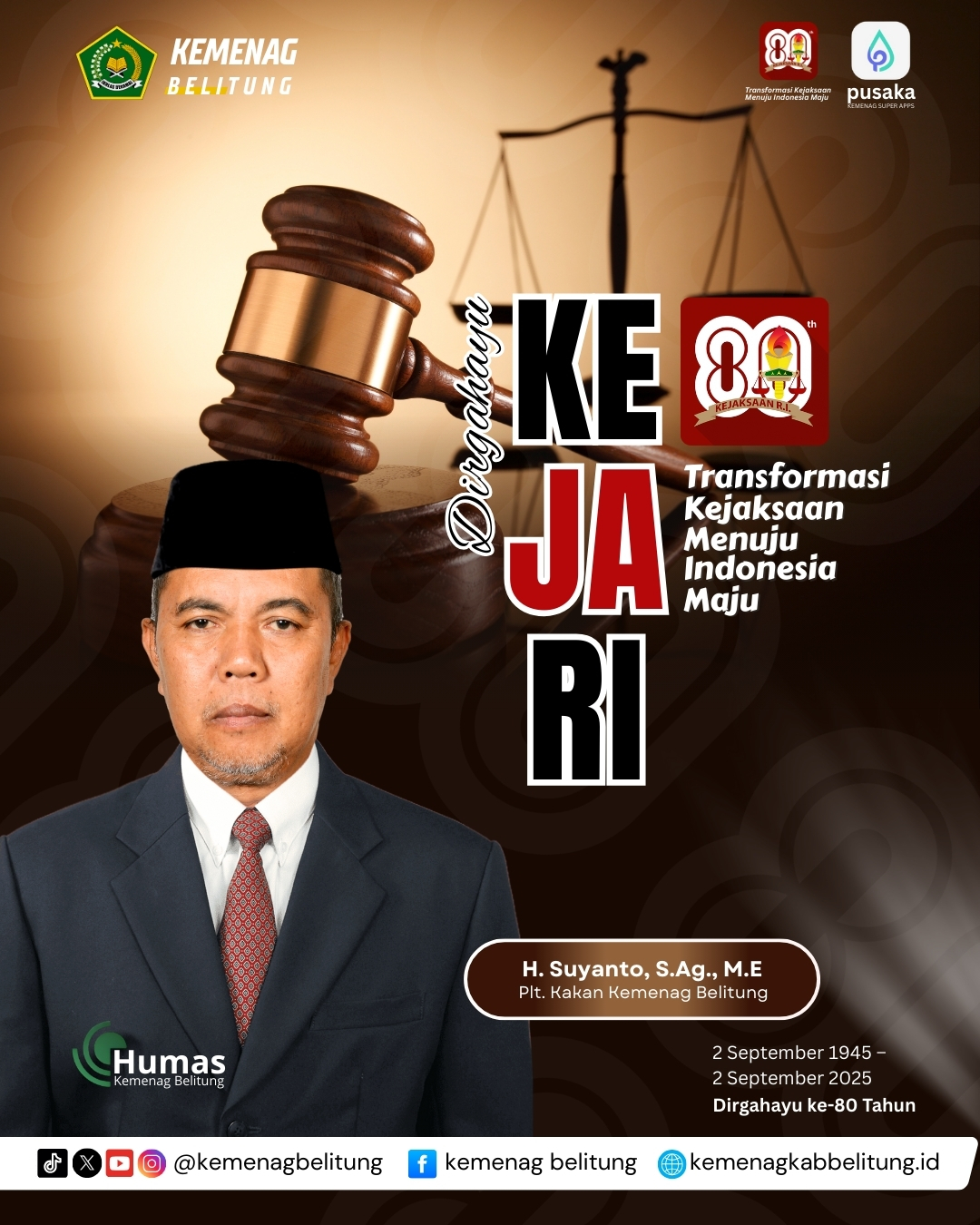 Dirgahayu Kejaksaan RI Ke-80 Tahun